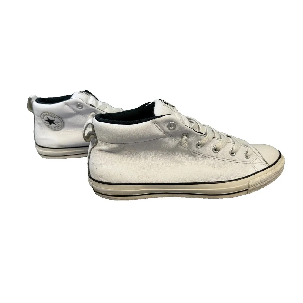 Converse Chuck Taylor All Star Street Mid‎ White Leather Men's Size 13